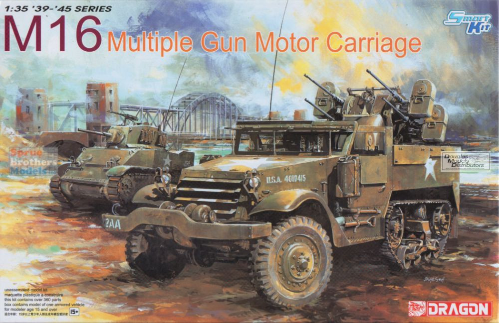 DML6381 1:35 Dragon M16 Multiple Gun Motor Carriage - Sprue