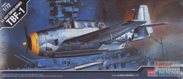 ACA12452 1:72 Academy TBF-1 Avenger - Sprue Brothers Models LLC