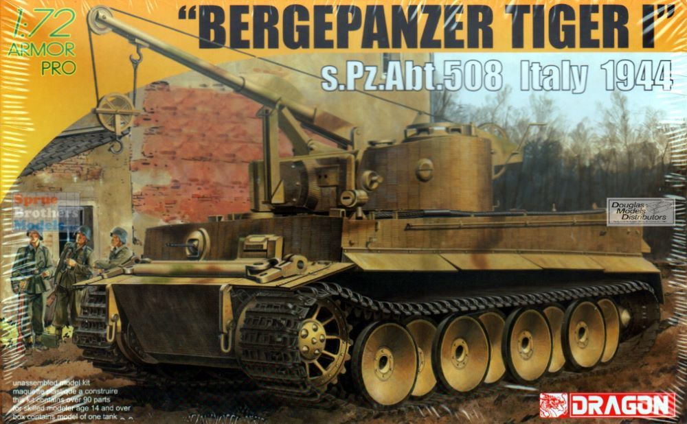 DML7210 1:72 Dragon Bergepanzer Tiger I sPzAbt 508 Italy 1944 DML7210 1:72 Dragon Bergepanzer Tiger I sPzAbt 508 Italy 1944