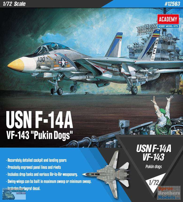ACA12563 1:72 Academy F-14A Tomcat VF-143 Pukin Dogs - Sprue