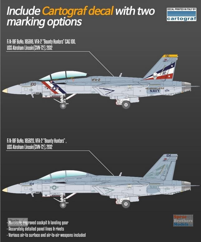 ACA12567 1:72 Academy F-18F Super Hornet VFA-2 Bounty Hunters