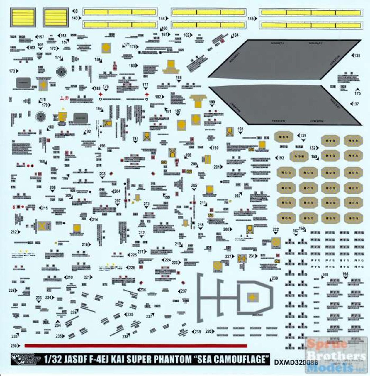 Models & Kits Decals DXM decal 1/32 JASDF F4EJ Kai Super Phantom 8SQ