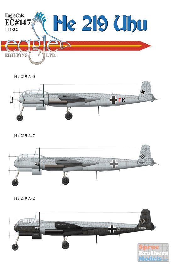 ECL32147 1:32 Eagle Editions He 219 Uhu - Sprue Brothers Models LLC