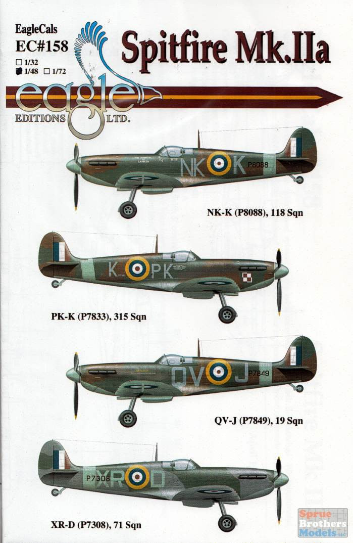 ECL48158 1:48 Eagle Editions Spitfire Mk.IIa - Sprue Brothers