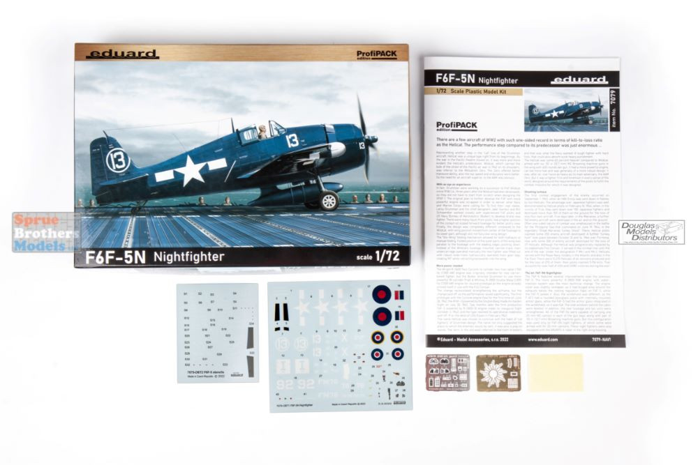 EDU07079 1:72 Eduard F6F-5N Hellcat Nightfighter ProfiPACK - Sprue