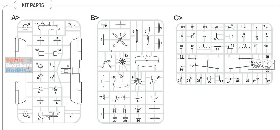 EDU08094 1:48 Eduard Airco DH-2 ProfiPack - Sprue Brothers Models LLC