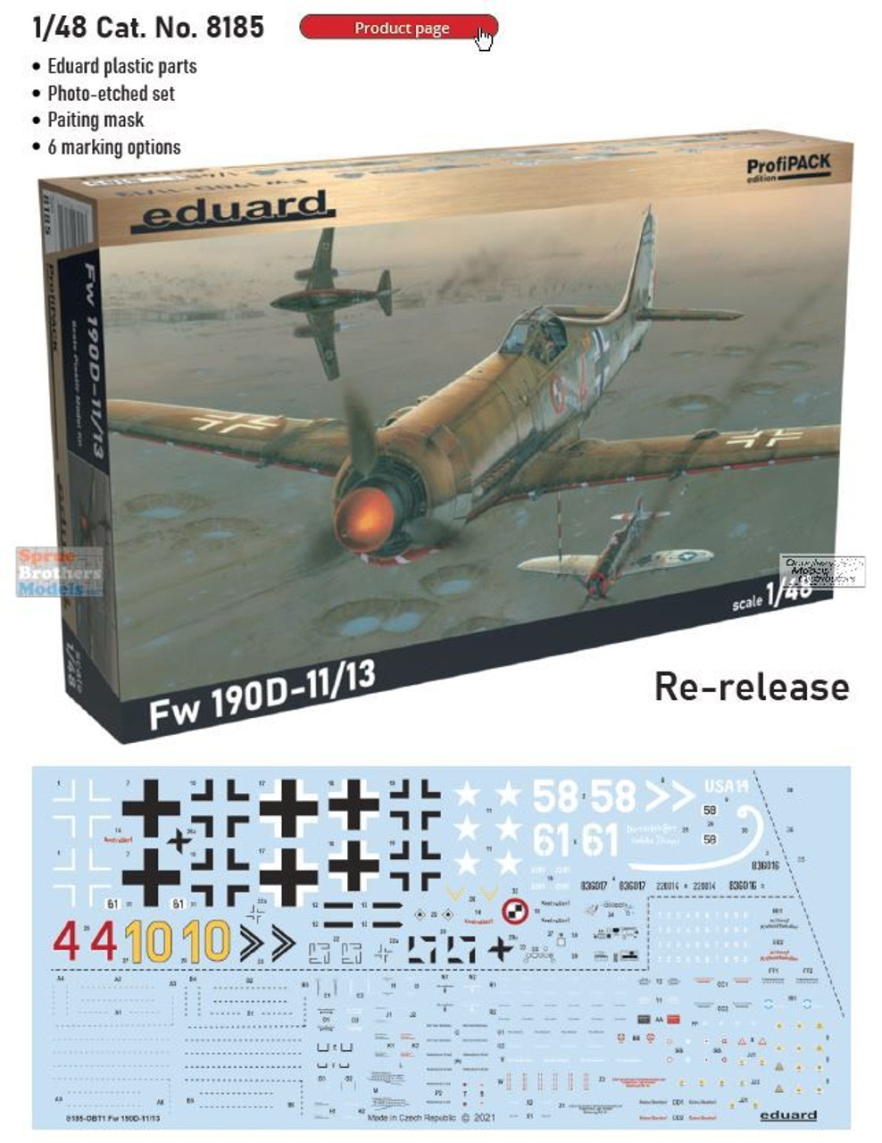 EDU08185 1:48 Eduard Fw190D-11/13 ProfiPack