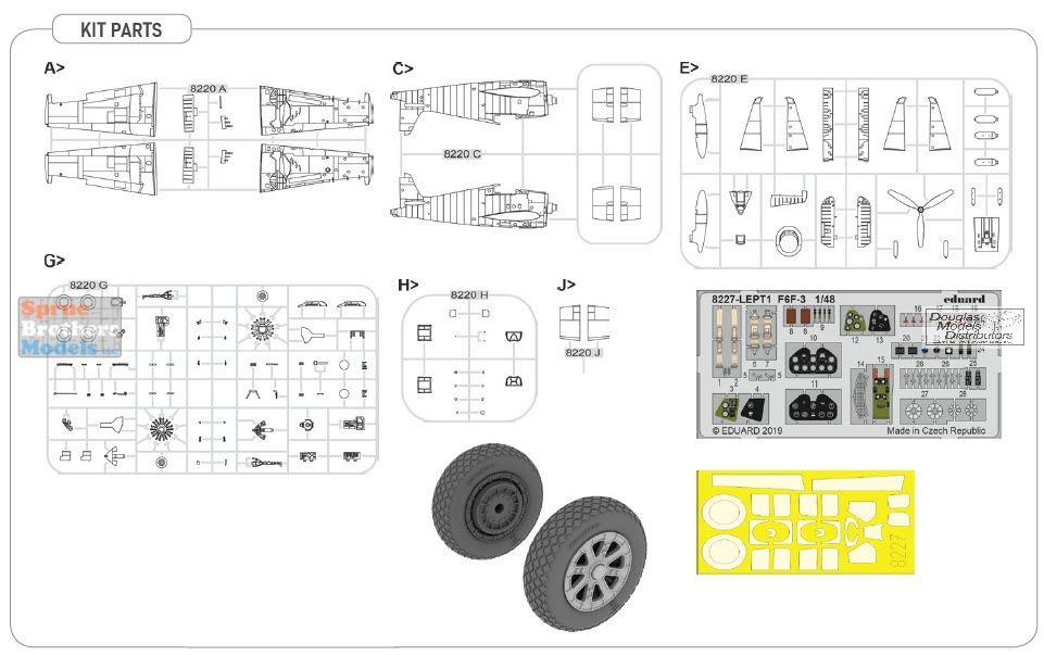 EDU08227 1:48 Eduard F6F-3 Hellcat PROFIPACK - Sprue Brothers