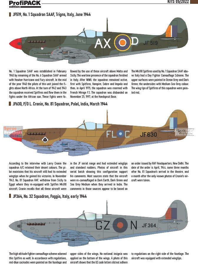 EDU08287 1:48 Eduard Spitfire HF Mk.VIII PROFIPACK Edition - Sprue