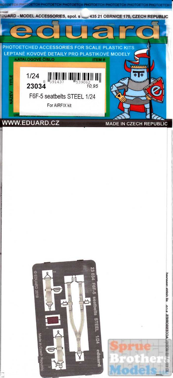 EDU23034 1:24 Eduard Color PE - F6F-5 Hellcat Seatbelts [STEEL] (AFX ...