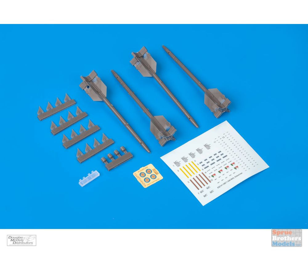 EDU632141 1:32 Eduard Brassin AIM-9M AIM-9L Sidewinder Missile Set