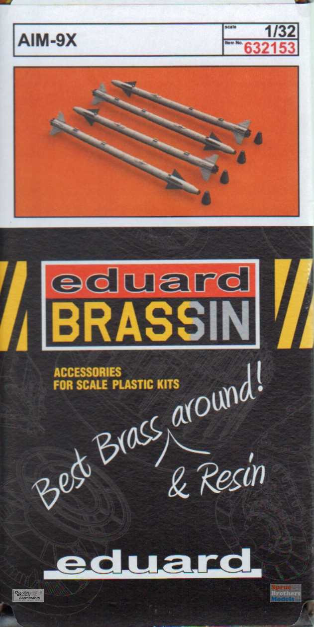 EDU632153 1:32 Eduard Brassin AIM-9X Sidewinder Missile Set