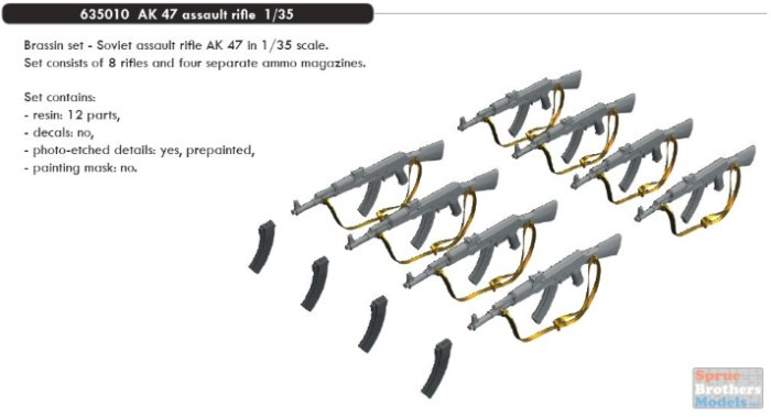 EDU635010 1:35 Eduard Brassin AK-47 Assault Rifle Set - Sprue