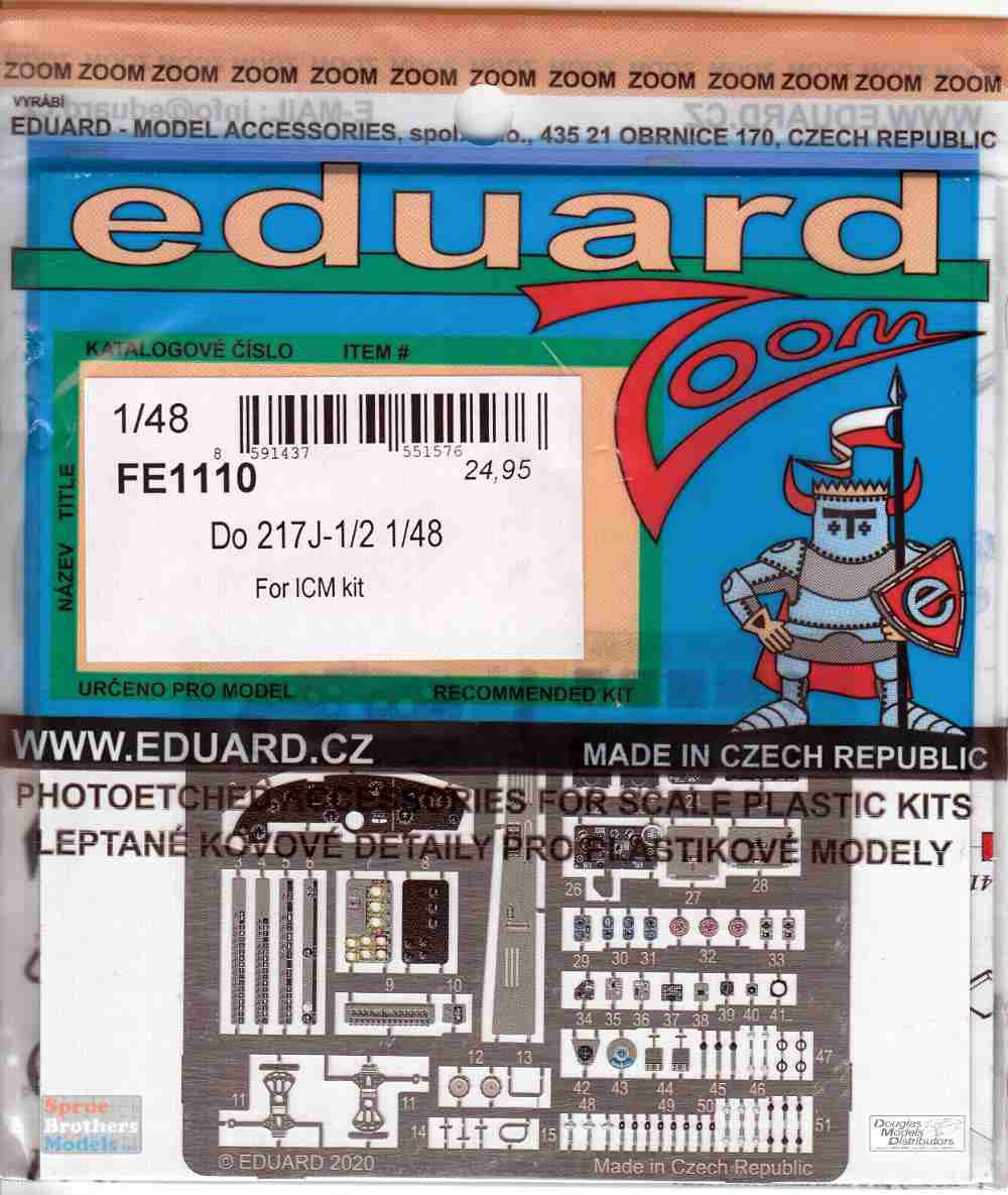 EDUFE1110 1:48 Eduard Color Zoom PE - Do 217J-1/2 (ICM kit