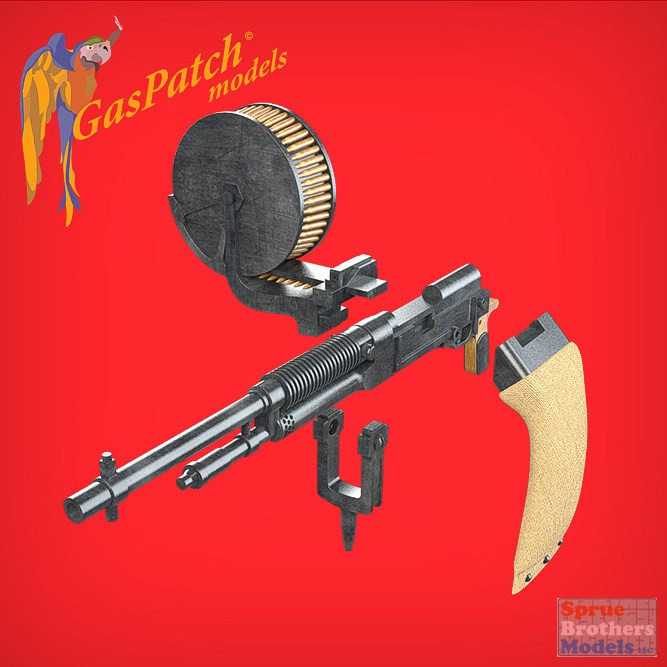 GPT32057 1:32 GasPatch Models Hotchkiss M 1909 Machine Gun - Sprue