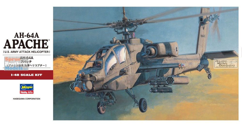 HAS07224 1:48 Hasegawa AH-64A Apache - Sprue Brothers Models LLC