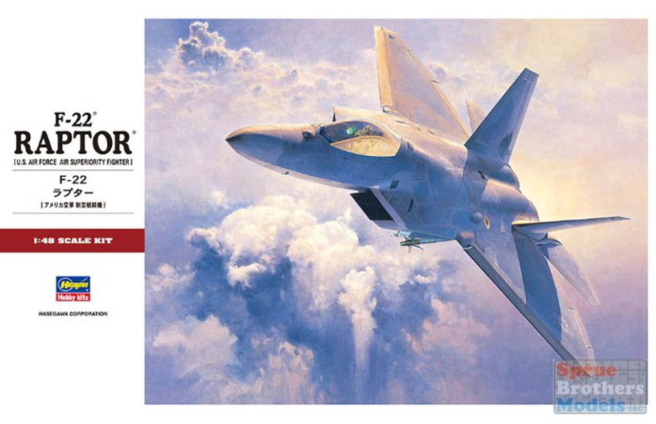 HAS07245 1:48 Hasegawa F-22 Raptor USAF - Sprue Brothers Models LLC