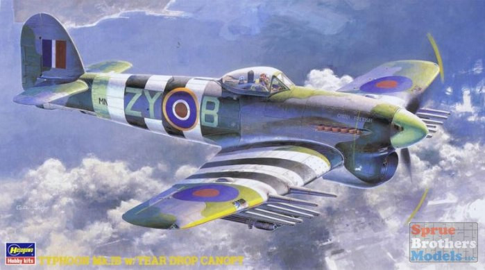 HAS09060 1:48 Hasegawa Hawker Typhoon Teardrop Canopy Mk I - Sprue