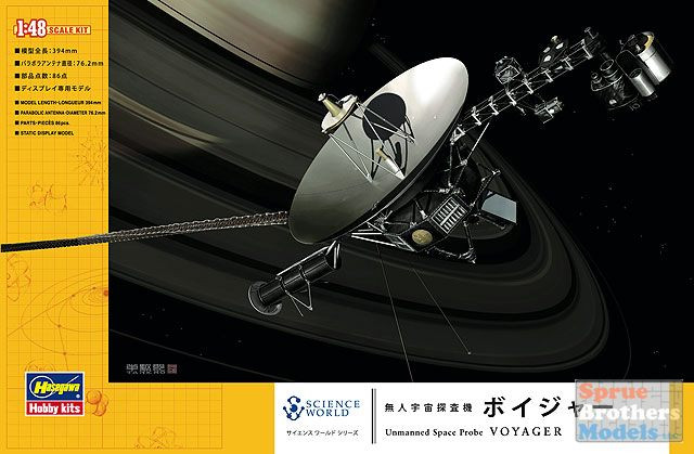 HAS54002 1:48 Hasegawa Unmanned Space Probe Voyager - Sprue