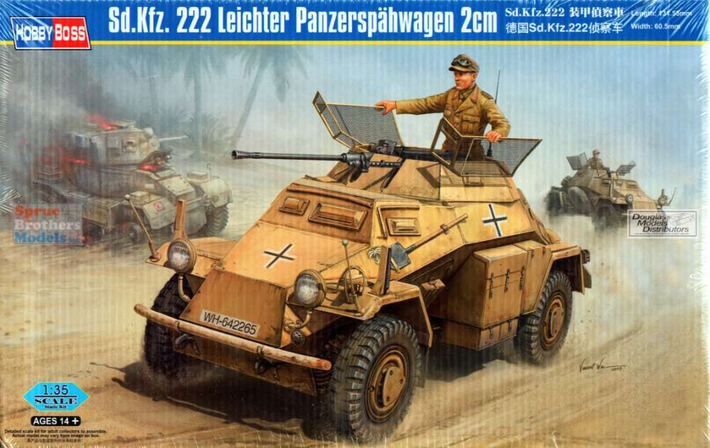 HBS82442 1:35 Hobby Boss SdKfz. 222 Leichter Panzerspahwagen 2cm