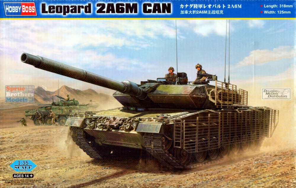 HBS82458 1:35 Hobby Boss Leopard 2A6M CAN - Sprue Brothers Models LLC