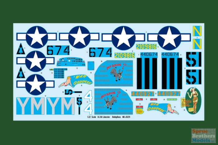 HBS83211 1:32 Hobby Boss B-24J Liberator - Sprue Brothers Models LLC