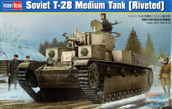 HBS83853 1:35 Hobby Boss Soviet T-28E Medium Tank (Riveted