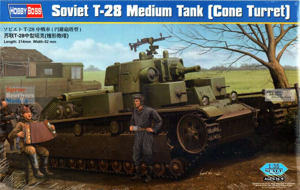 HBS83855 1:35 Hobby Boss Soviet T-28 Medium Tank (Cone Turret
