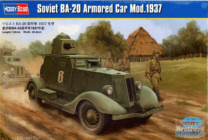HBS83882 1:35 Hobby Boss Soviet BA-20 Armored Car Mod 1937 HBS83882 1:35 Hobby Boss Soviet BA-20 Armored Car Mod 1937