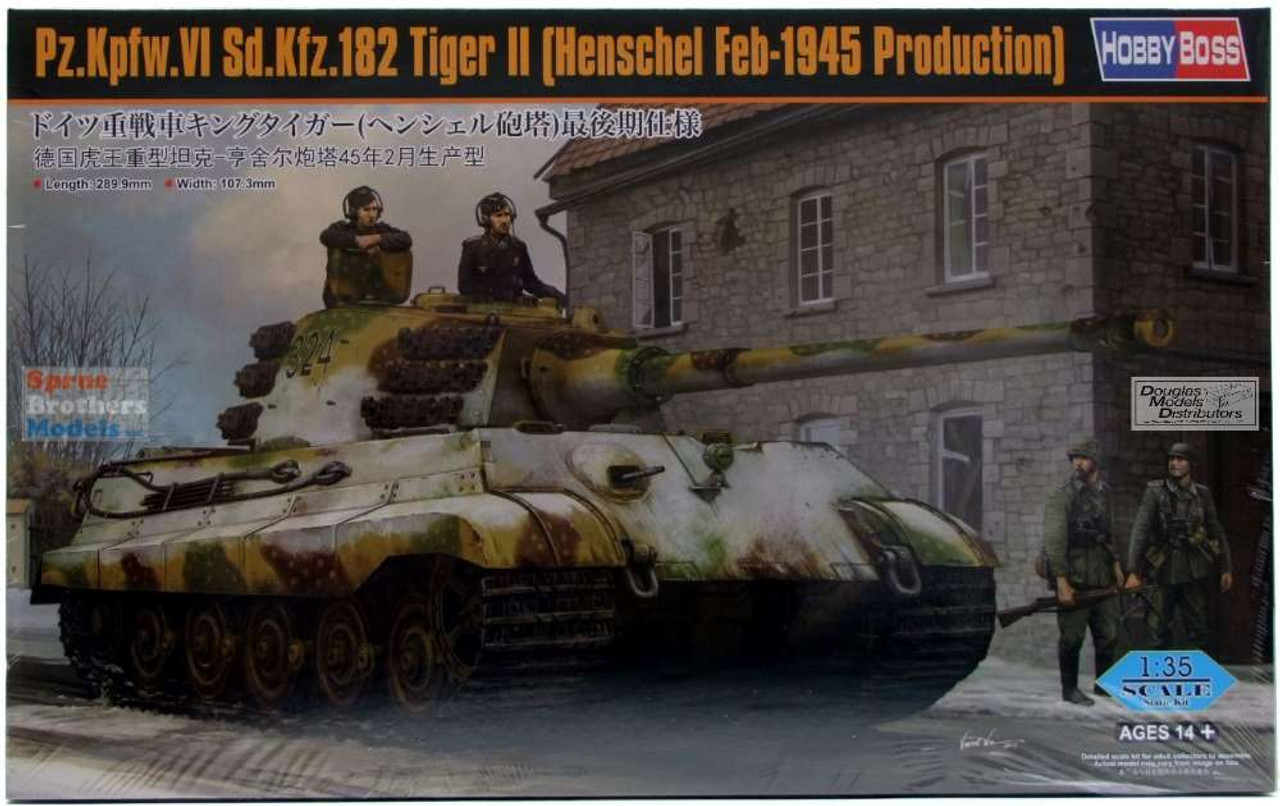 Forberedende navn søsyge restaurant HBS84532 1:35 Hobby Boss Pz.Kpfw.VI Sd.Kfz.182 Tiger II Henschel Feb 1945  Production - Sprue Brothers Models LLC