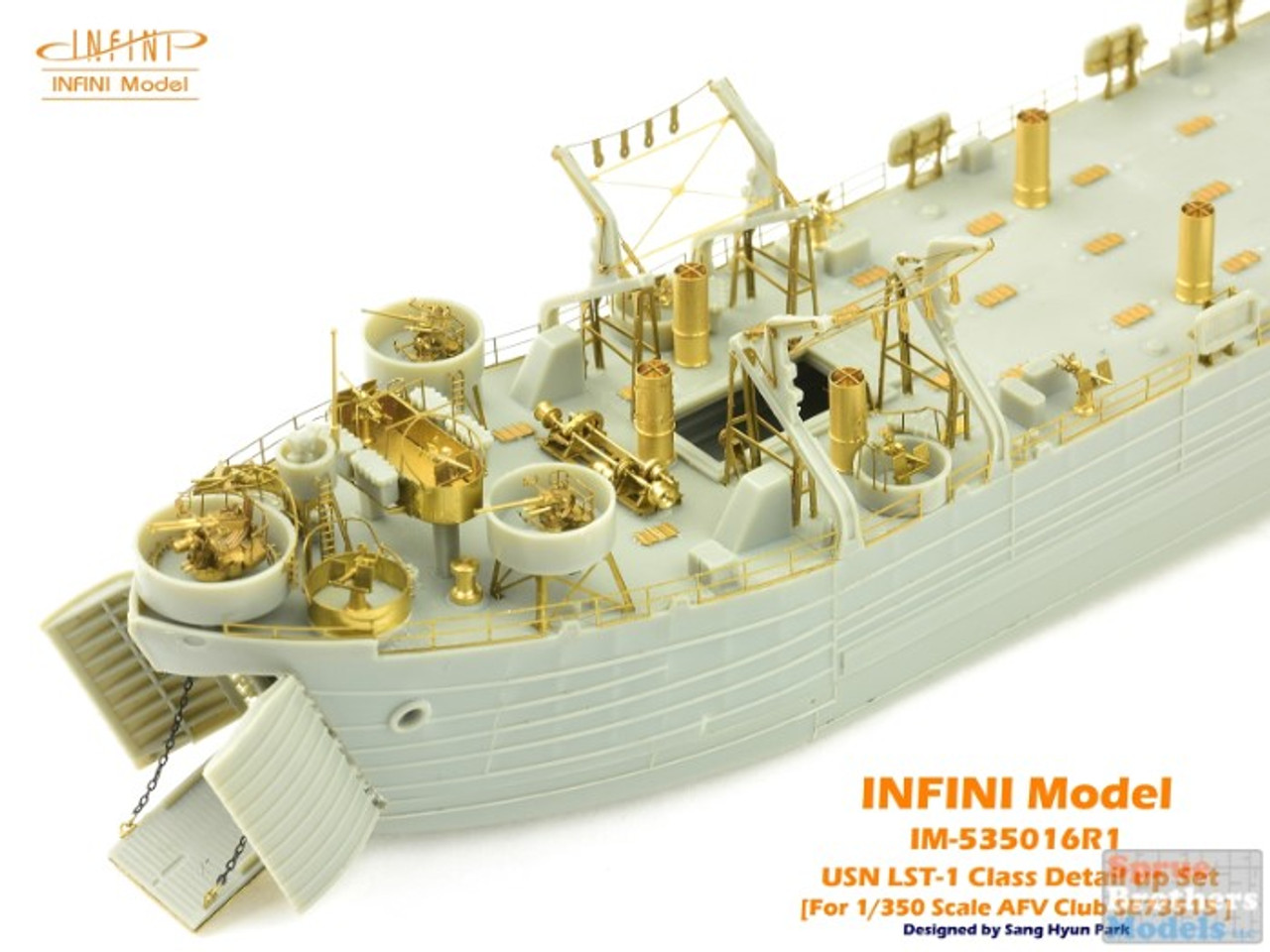 INFIM535016R1 1:350 Infini Model USN LST-1 Class Detail Up Set (AFV kit)