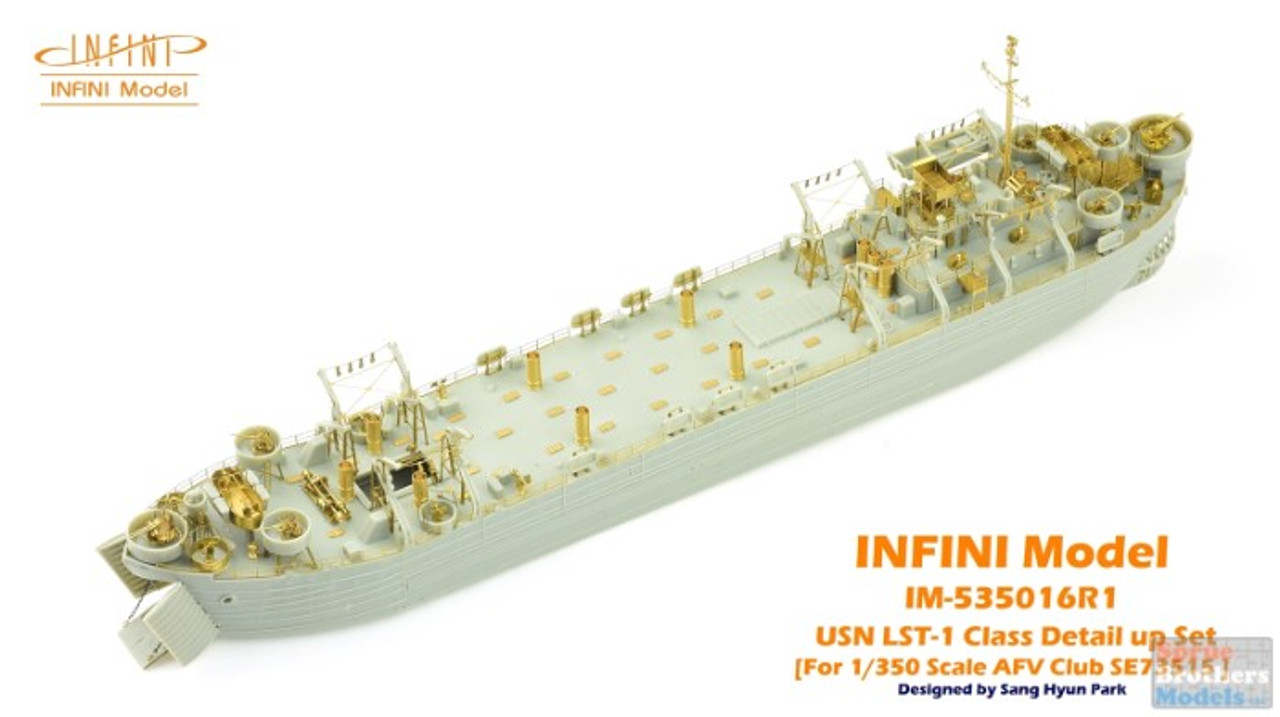 INFIM535016R1 1:350 Infini Model USN LST-1 Class Detail Up Set (AFV kit)