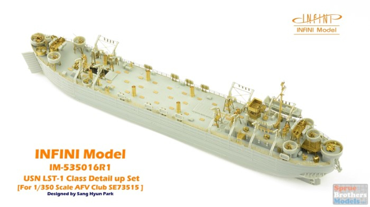 INFIM535016R1 1:350 Infini Model USN LST-1 Class Detail Up Set (AFV kit)