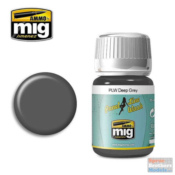 AMM1602 AMMO by Mig - Panel Line Wash: Deep Grey - Sprue Brothers