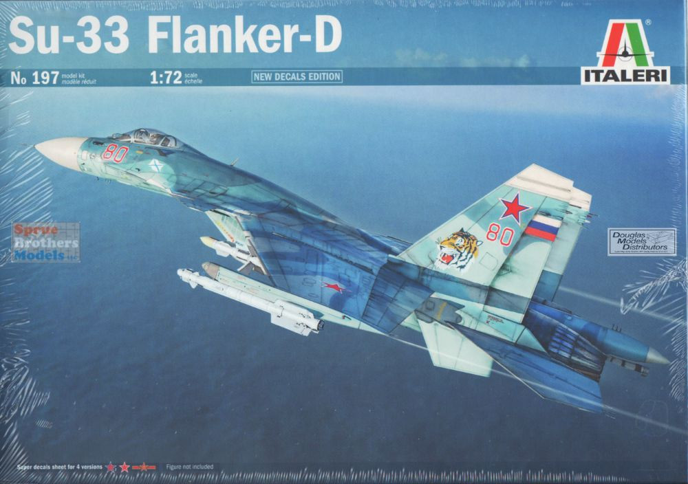 ITA0197 1:72 Italeri Su-33 Flanker-D - Sprue Brothers Models LLC