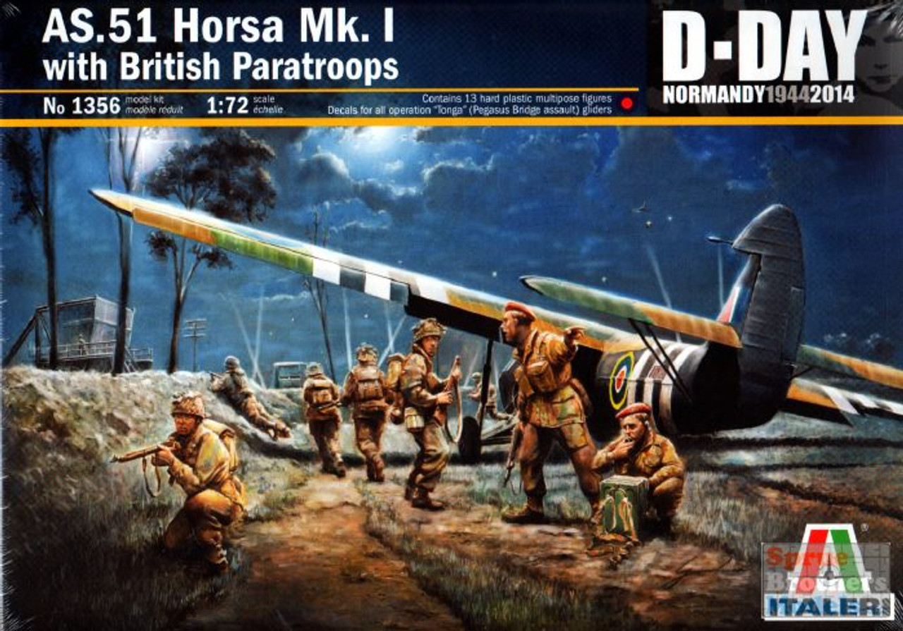 ITA1356 1:72 Italeri AS.51 Horsa Mk.I with British Paratroops D-Day 1944