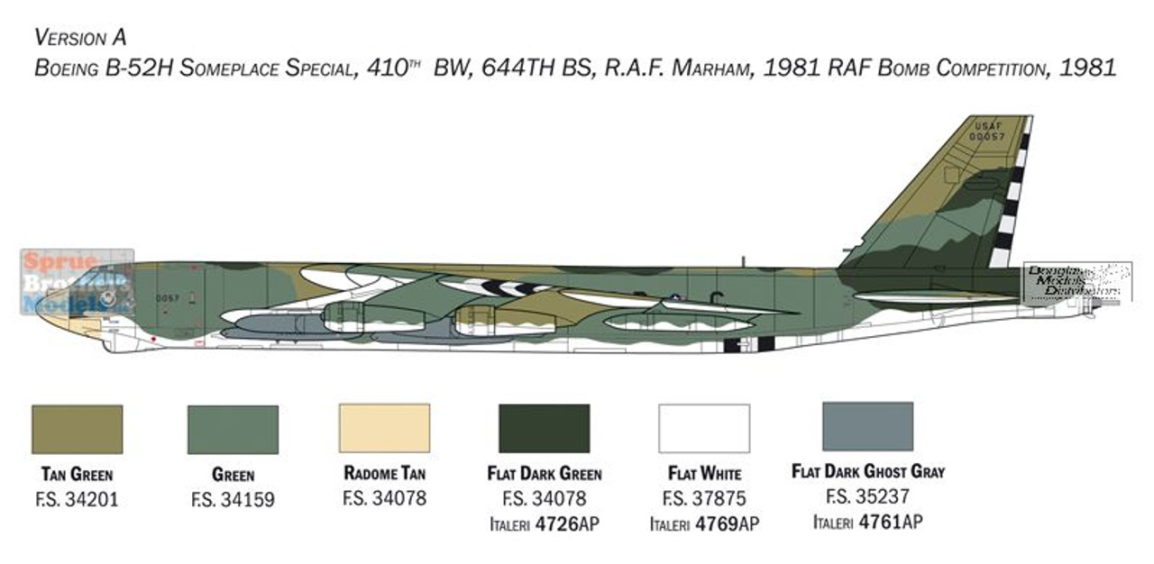 ITA1442 1:72 Italeri B-52H Stratofortress - Sprue Brothers Models LLC