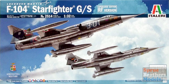 ITA2514 1:32 Italeri F-104G F-104S Starfighter Upgraded RF Version ITA2514 1:32 Italeri F-104G F-104S Starfighter Upgraded RF Version