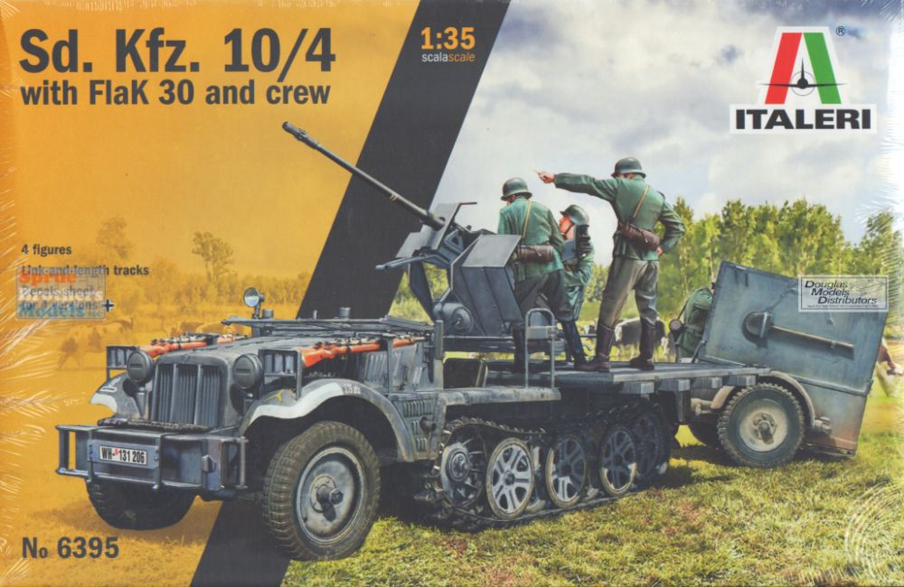 ITA6395 1:35 Italeri Sd.Kfz.10/4 with FlaK 30 and Crew - Sprue