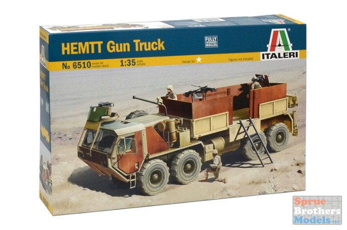 Italeri HEMTT Gun Truck 1:35 Scale Plastic Model Kit 6510 Factory Sealed Box