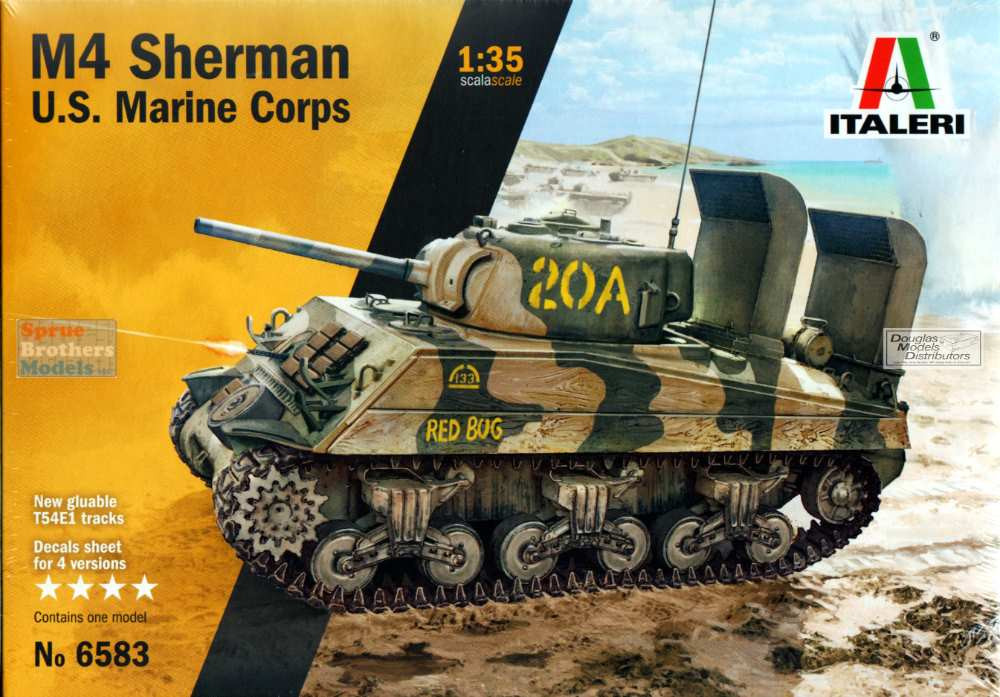 Kit Maquette M4A2 Sherman US Marine Corps 1/35 - Italeri - Modélisme - 10