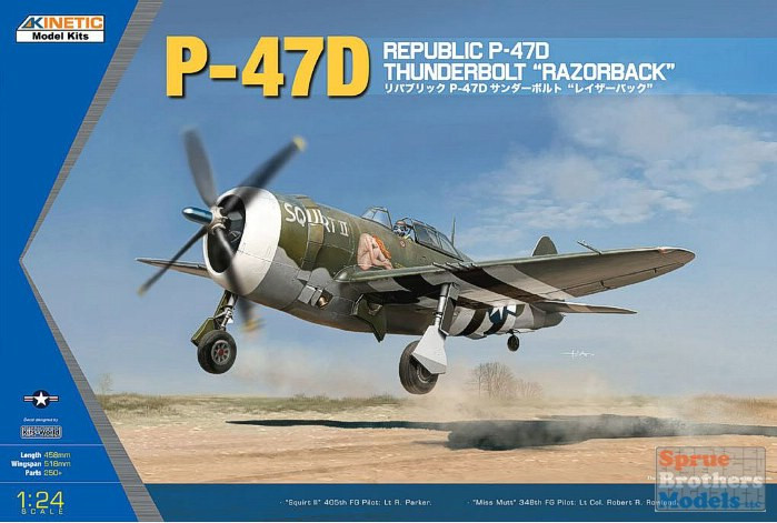 KIN32008 1:24 Kinetic P-47D Thunderbolt Razorback - Sprue Brothers