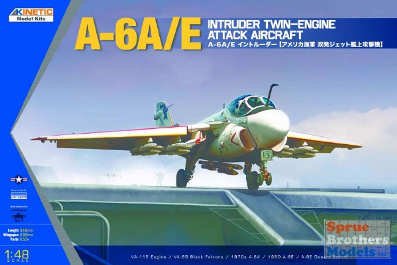 KIN48034 1:48 Kinetic A-6A A-6E Intruder Twin Engine Attack Aircraft