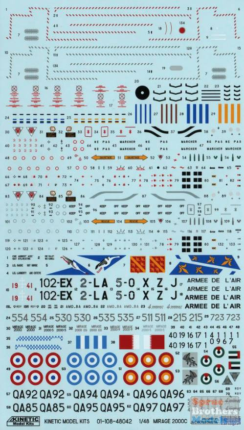 KIN48042 1:48 Kinetic Mirage 2000C Multi-Role Combat Fighter