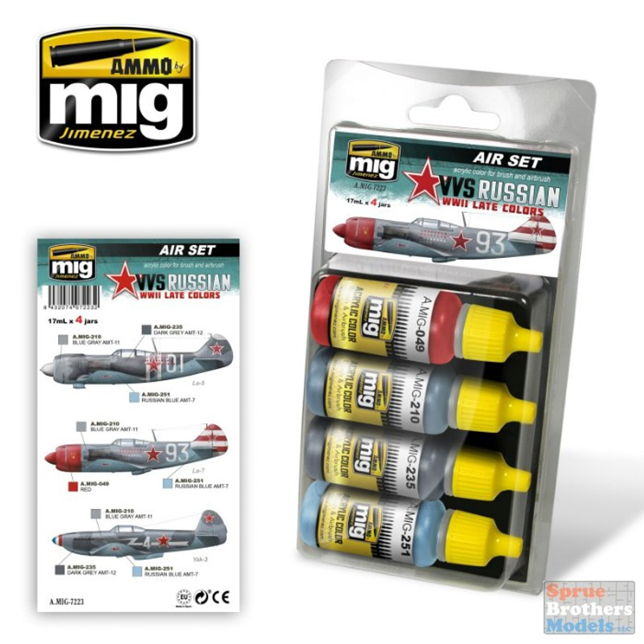 Vallejo WWII USAAF Model Air Paint Set, 17ml, 16-Pack