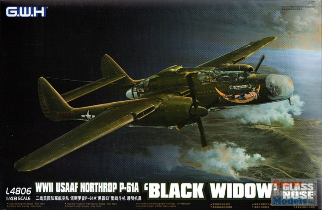 LNRL4806 1:48 Great Wall Hobby P-61A Black Widow Glass Nose