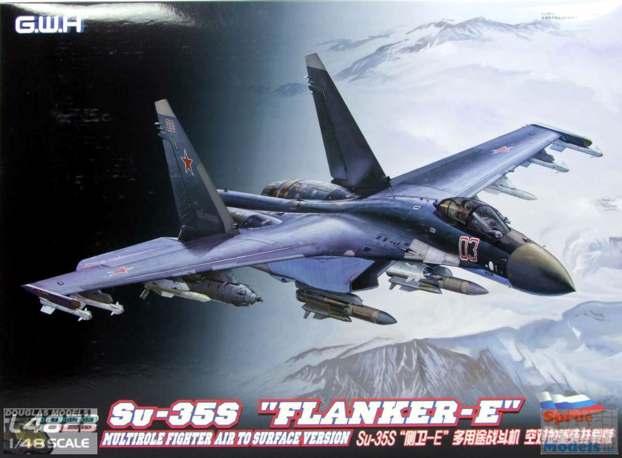 Sukhoi Su-35 Flanker-E Fighter 1/100 Scale Diecast Aircraft Model