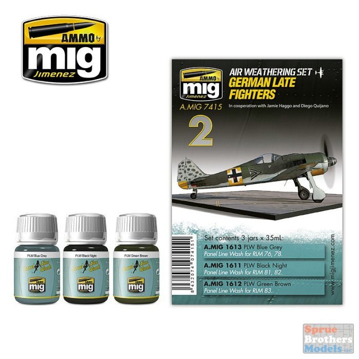 Armuje(アルミュージュ) セット5点 AMM7415 AMMO by Mig - Air Weathering Set: German Late Fighters
