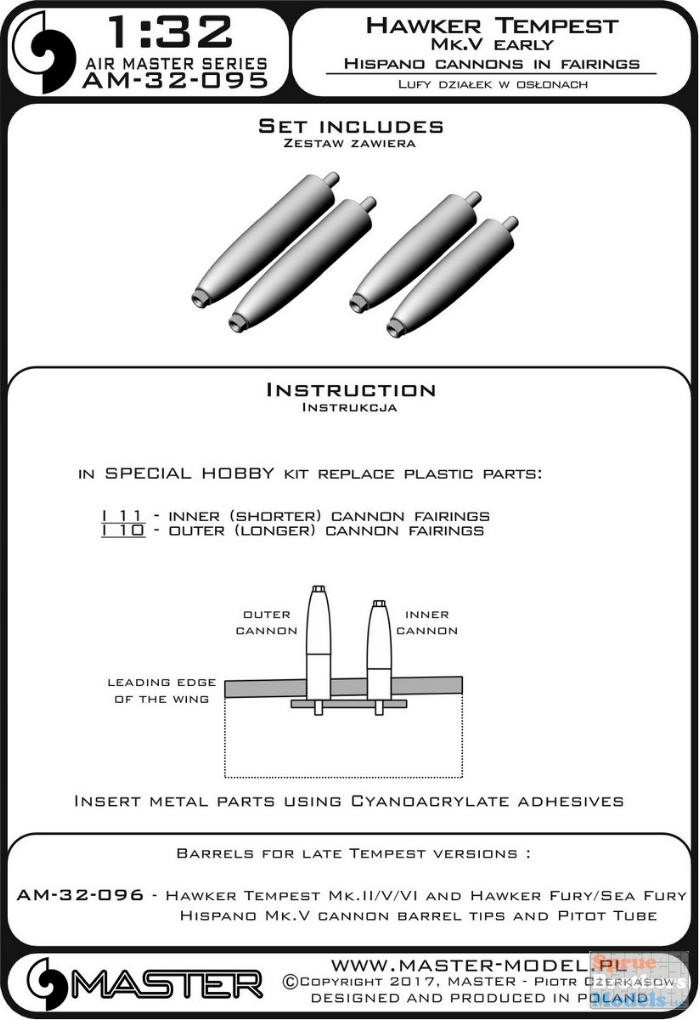 MASAM32095 1:32 Master Model Hawker Tempest Early Hispano