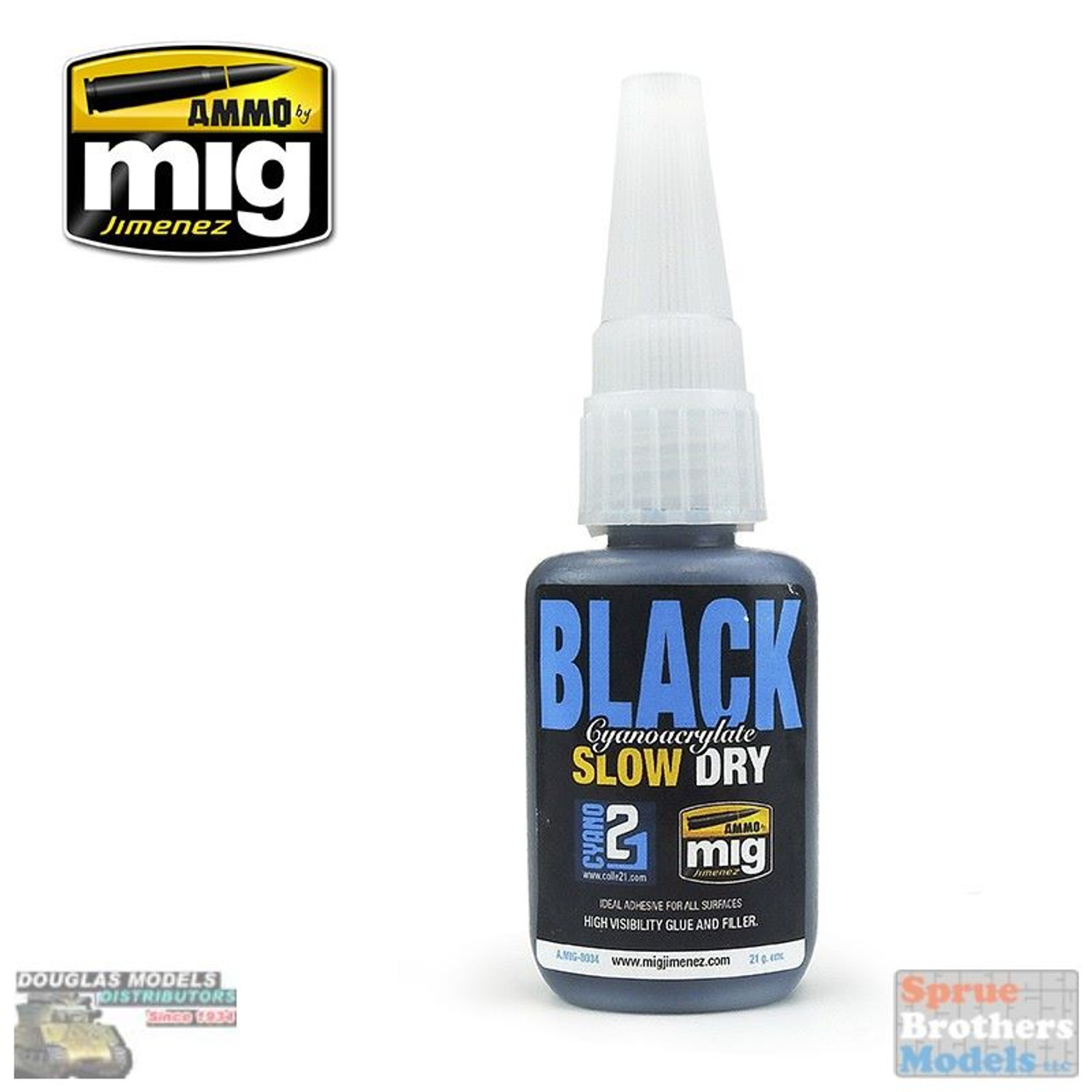 Kit Super Glue 21 Cyanoacrylate Anaerobie + Black Bottle 21gr